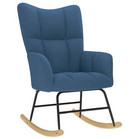 Vidaxl schommelstoel stof blauw