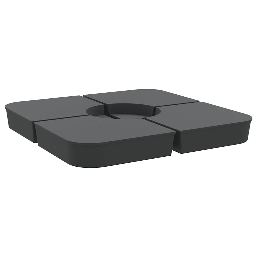 VidaXL 4-teiliges Set Sonnenschirmfüße für Kreuzfuß-Sonnenschirm 100 kg PP
