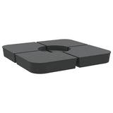 VidaXL 4-teiliges Set Sonnenschirmfüße für Kreuzfuß-Sonnenschirm 100 kg PP