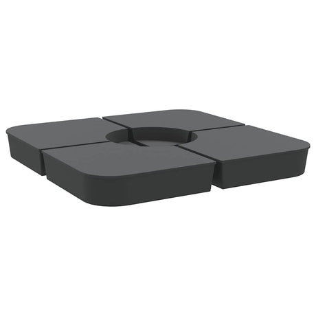 VidaXL 4-teiliges Set Sonnenschirmfüße für Kreuzfuß-Sonnenschirm 100 kg PP