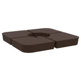 VidaXL 4-teiliges Set Sonnenschirmfüße für Kreuzfuß-Sonnenschirm 100 kg PP