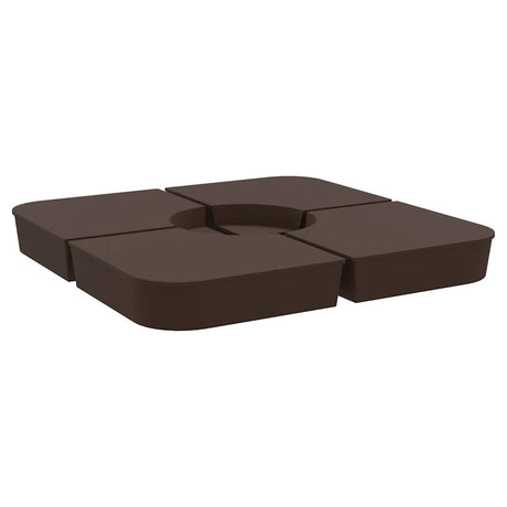 VidaXL 4-teiliges Set Sonnenschirmfüße für Kreuzfuß-Sonnenschirm 100 kg PP