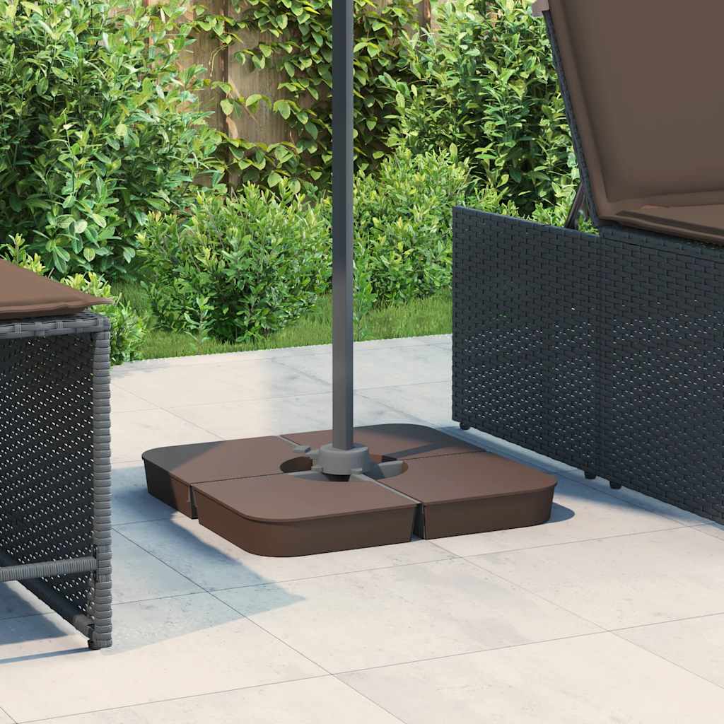 VidaXL 4-teiliges Set Sonnenschirmfüße für Kreuzfuß-Sonnenschirm 100 kg PP