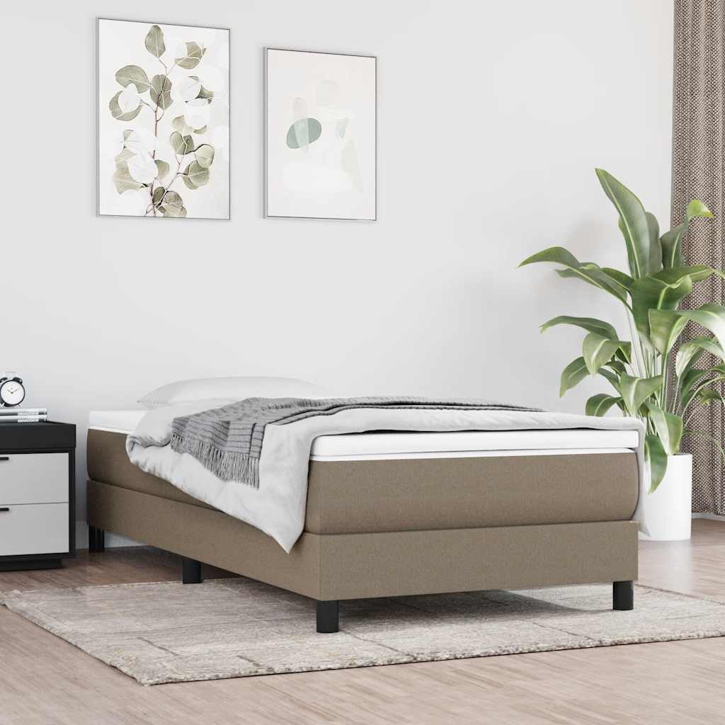 Vidaxl pocketveringmatras voor kinderen medium 80x160 cm stof taupe