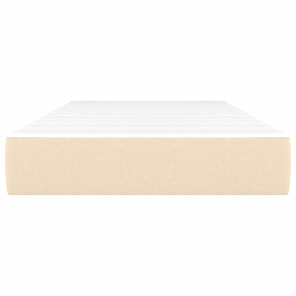 Vidaxl pocketveringmatras voor kinderen medium 80x160 cm stof crèmekleurig