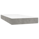 Vidaxl pocketveringmatras medium 80x210x20 cm fluweel lichtgrijs