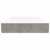 Vidaxl pocketveringmatras medium 80x210x20 cm fluweel lichtgrijs