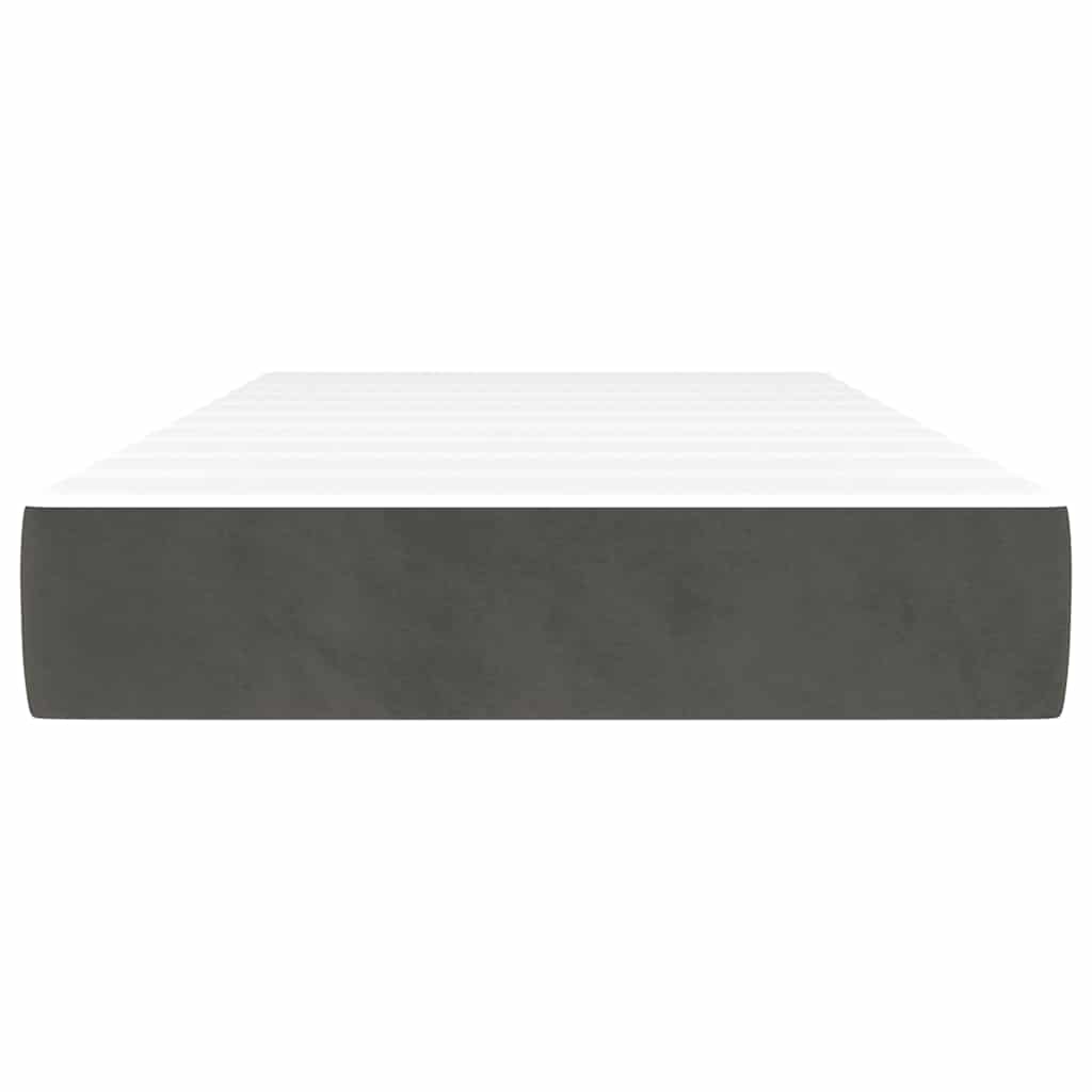 Vidaxl pocketveringmatras medium 80x210x20 cm fluweel donkergrijs