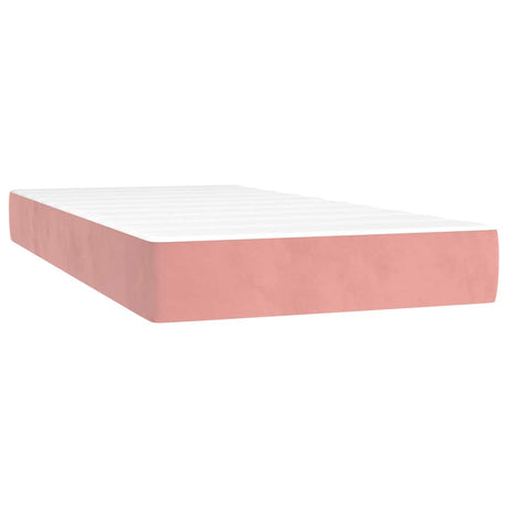 Vidaxl pocketveringmatras medium 80x210x20 cm fluweel roze