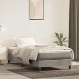 Vidaxl pocketveringmatras medium 100x210x20 cm fluweel lichtgrijs