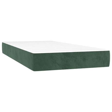 Vidaxl pocketveringmatras medium 100x210x20 cm fluweel donkergroen