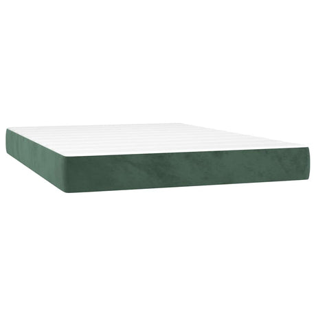 Vidaxl pocketveringmatras medium 120x210x20 cm fluweel donkergroen