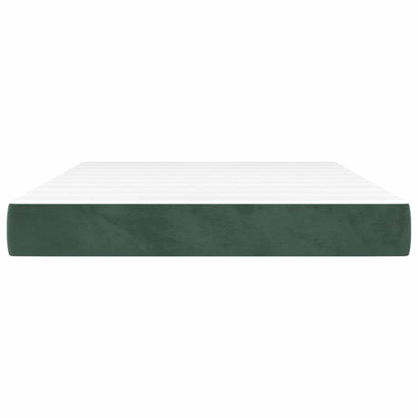 Vidaxl pocketveringmatras medium 120x210x20 cm fluweel donkergroen