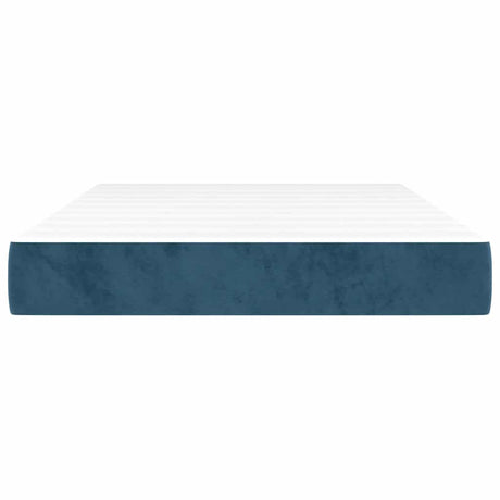 Vidaxl pocketveringmatras medium 120x210x20 cm fluweel donkerblauw