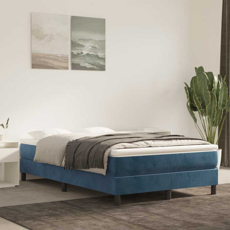 Vidaxl pocketveringmatras medium 120x210x20 cm fluweel donkerblauw