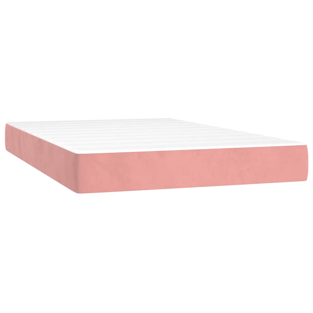 Vidaxl pocketveringmatras medium 120x210x20 cm fluweel roze