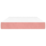 Vidaxl pocketveringmatras medium 120x210x20 cm fluweel roze