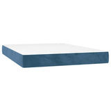 Vidaxl pocketveringmatras medium 140x210x20 cm fluweel donkerblauw
