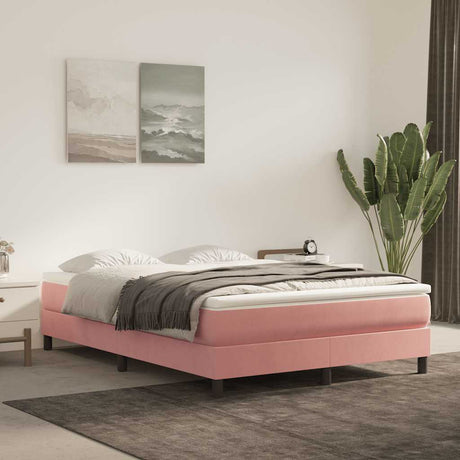 Vidaxl pocketveringmatras medium 140x210x20 cm fluweel roze