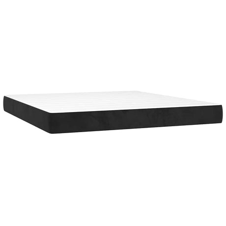 Vidaxl pocketveringmatras medium 160x210x20 cm fluweel zwart