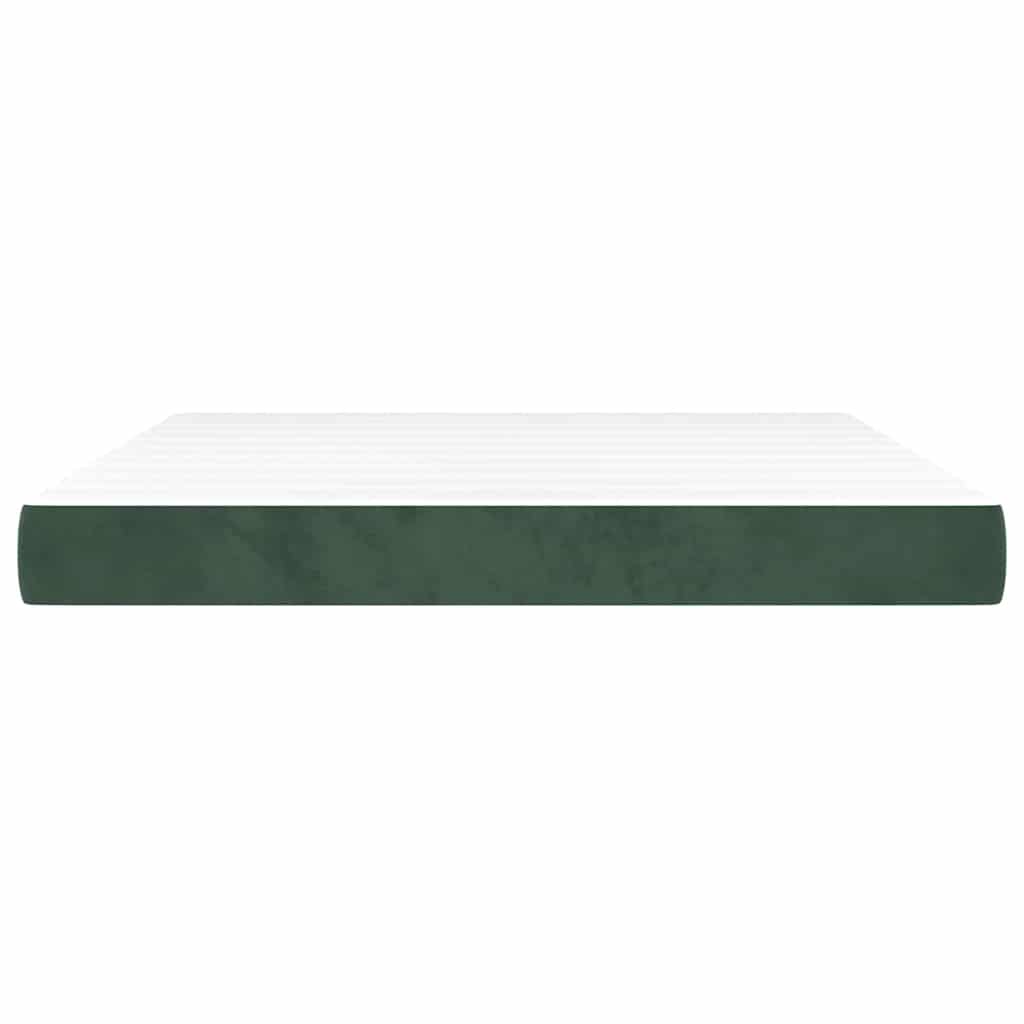 Vidaxl pocketveringmatras medium 160x210x20 cm fluweel donkergroen