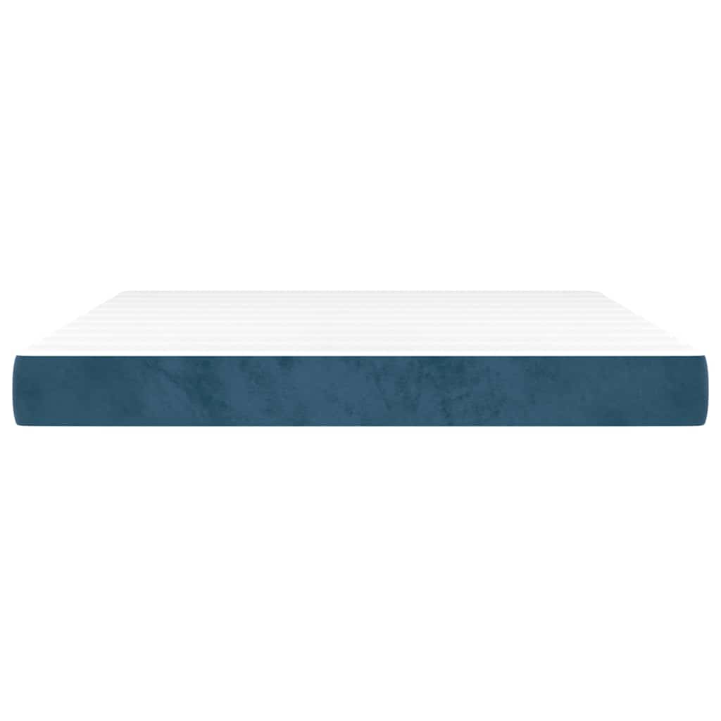 Vidaxl pocketveringmatras medium 160x210x20 cm fluweel donkerblauw