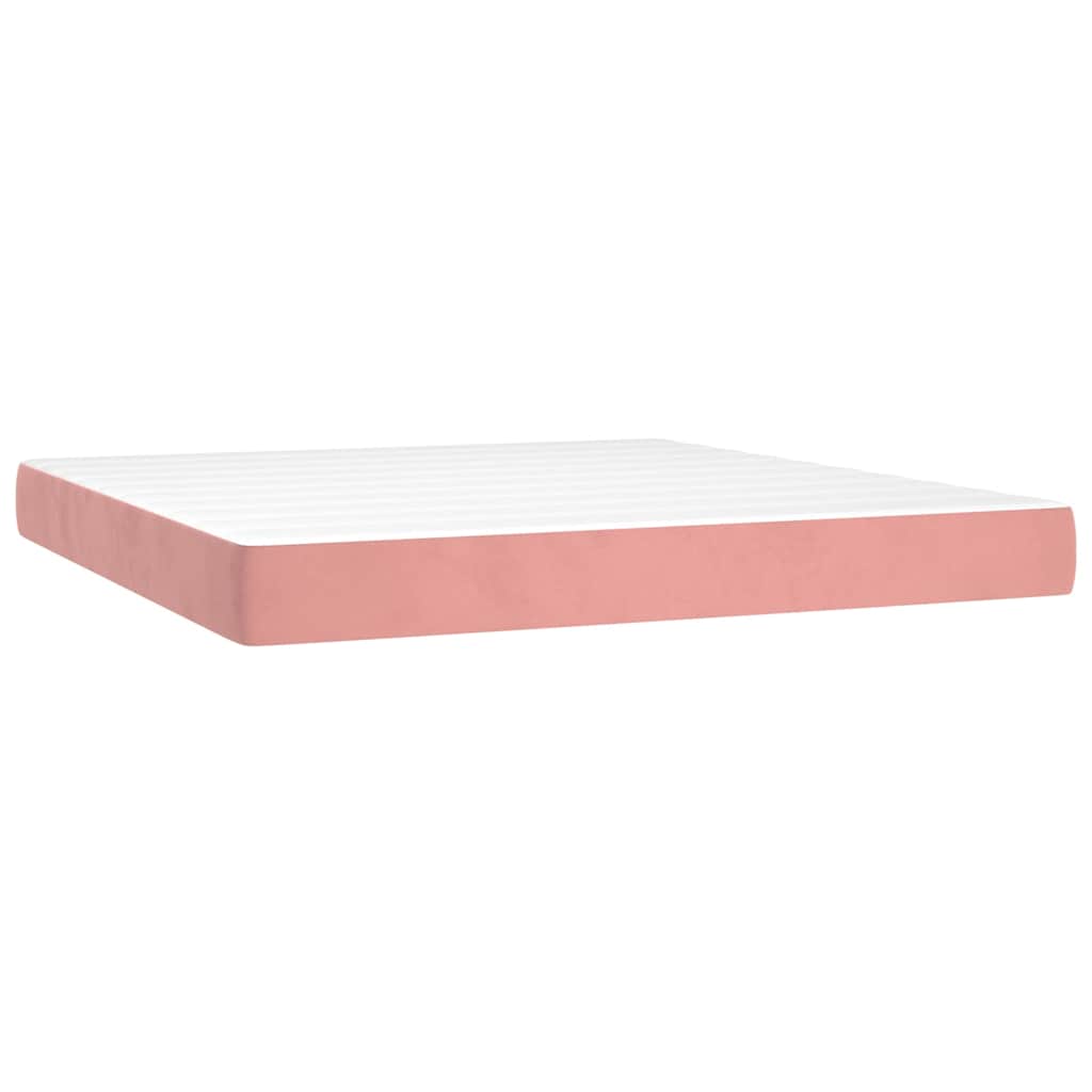 Vidaxl pocketveringmatras medium 160x210x20 cm fluweel roze