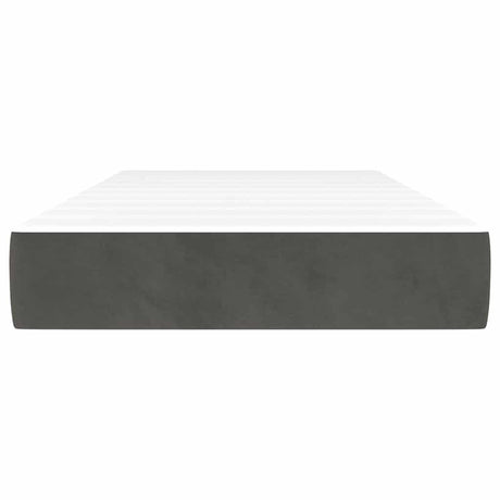 Vidaxl pocketveringmatras medium 80x220x20 cm fluweel donkergrijs