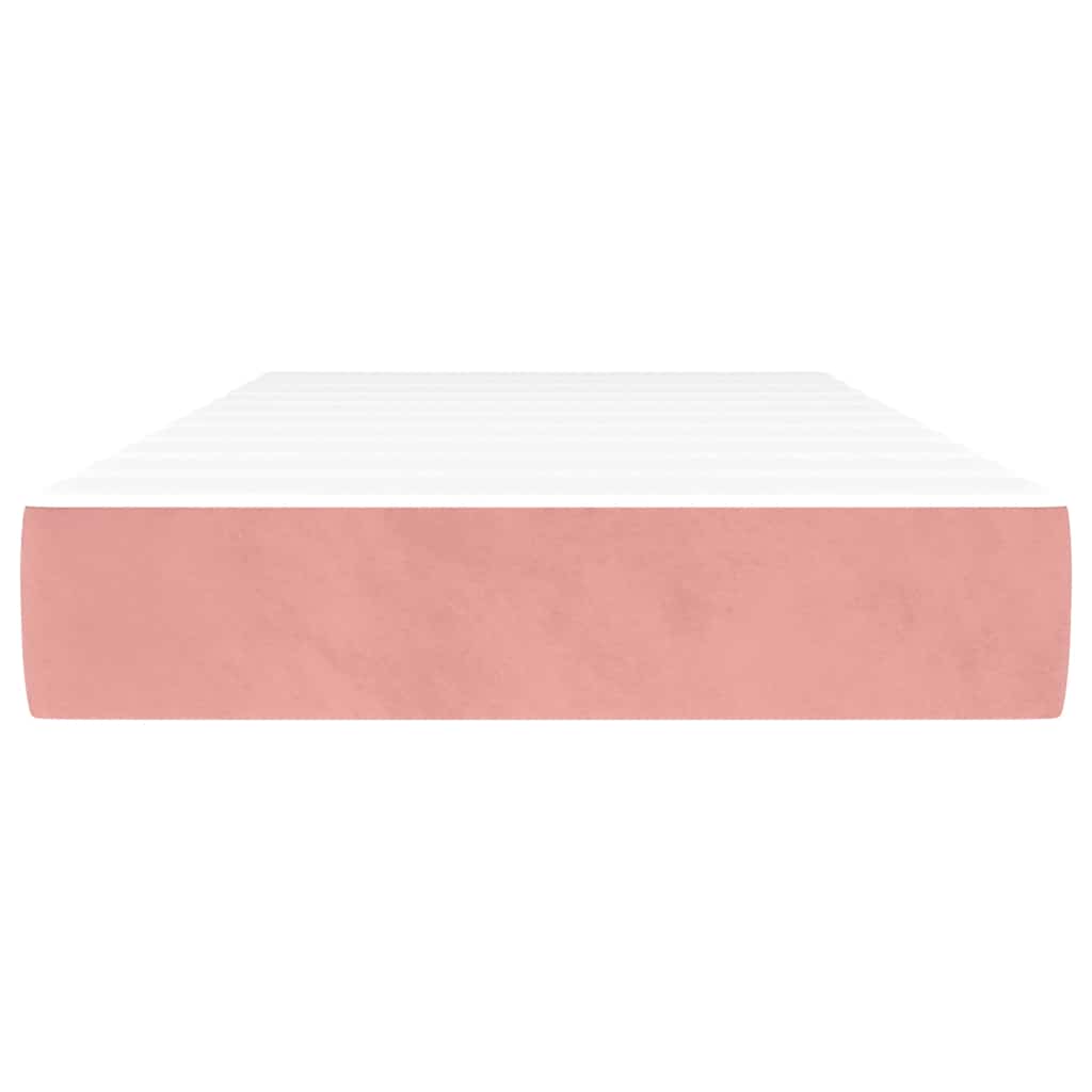 Vidaxl pocketveringmatras medium 80x220x20 cm fluweel roze