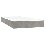 Vidaxl pocketveringmatras medium 90x220x20 cm fluweel lichtgrijs