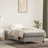 Vidaxl pocketveringmatras medium 90x220x20 cm fluweel lichtgrijs
