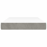 Vidaxl pocketveringmatras medium 120x220x20 cm fluweel lichtgrijs