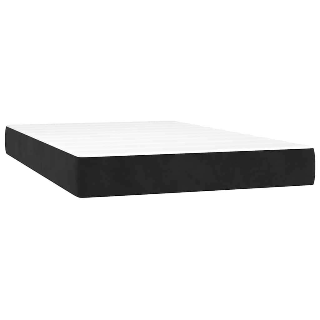 Vidaxl pocketveringmatras medium 120x220x20 cm fluweel zwart