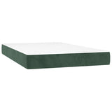 Vidaxl pocketveringmatras medium 120x220x20 cm fluweel donkergroen