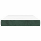 Vidaxl pocketveringmatras medium 120x220x20 cm fluweel donkergroen