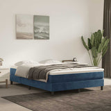 Vidaxl pocketveringmatras medium 140x220x20 cm fluweel donkerblauw
