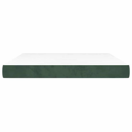 Vidaxl pocketveringmatras medium 160x220x20 cm fluweel donkergroen