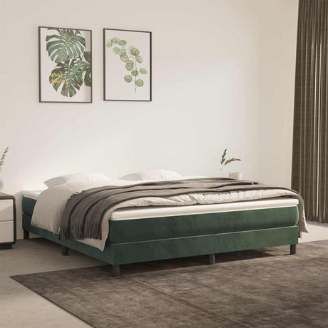 Vidaxl pocketveringmatras medium 160x220x20 cm fluweel donkergroen
