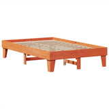 Vidaxl bedframe zonder matras massief grenenhout wasbruin 120x200 cm