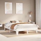 Vidaxl bedframe zonder matras massief grenenhout wit 140x190 cm