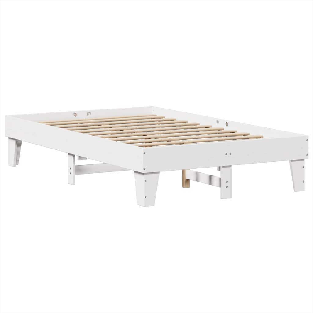Vidaxl bedframe zonder matras massief grenenhout wit 120x190 cm
