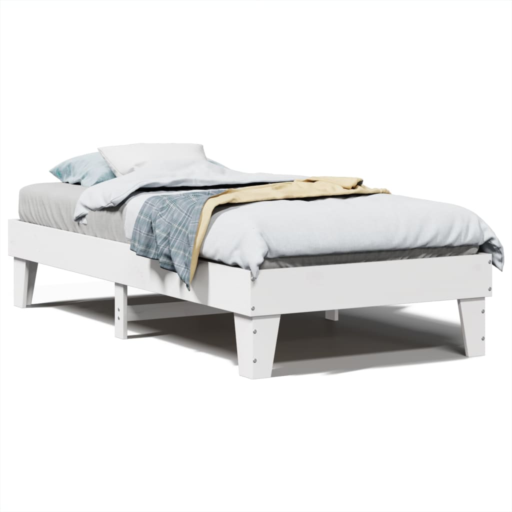 Vidaxl bedframe zonder matras massief grenenhout wit 90x190 cm