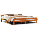 Vidaxl bedframe zonder matras massief grenenhout wasbruin 180x200 cm