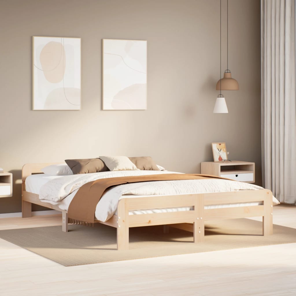 Vidaxl bedframe zonder matras massief grenenhout 150x200 cm