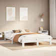 Vidaxl bedframe zonder matras massief grenenhout wit 150x200 cm