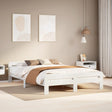 Vidaxl bedframe zonder matras massief grenenhout wit 140x190 cm