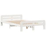 Vidaxl bedframe zonder matras massief grenenhout wit 135x190 cm