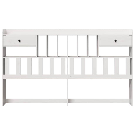 Vidaxl hoofdbord met opbergruimte 180 cm massief grenenhout wit