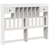 Vidaxl hoofdbord met opbergruimte 150 cm massief grenenhout wit
