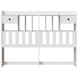 Vidaxl hoofdbord met opbergruimte 150 cm massief grenenhout wit